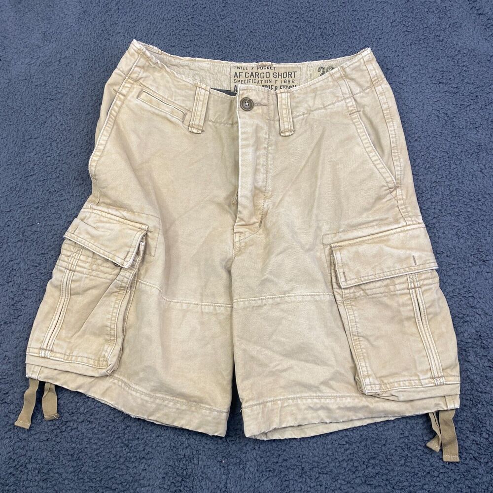 Vintage Abercrombie & Fitch Shorts Mens 28 Cargo Twill 7 Pocket Heavy Baggy Y2K